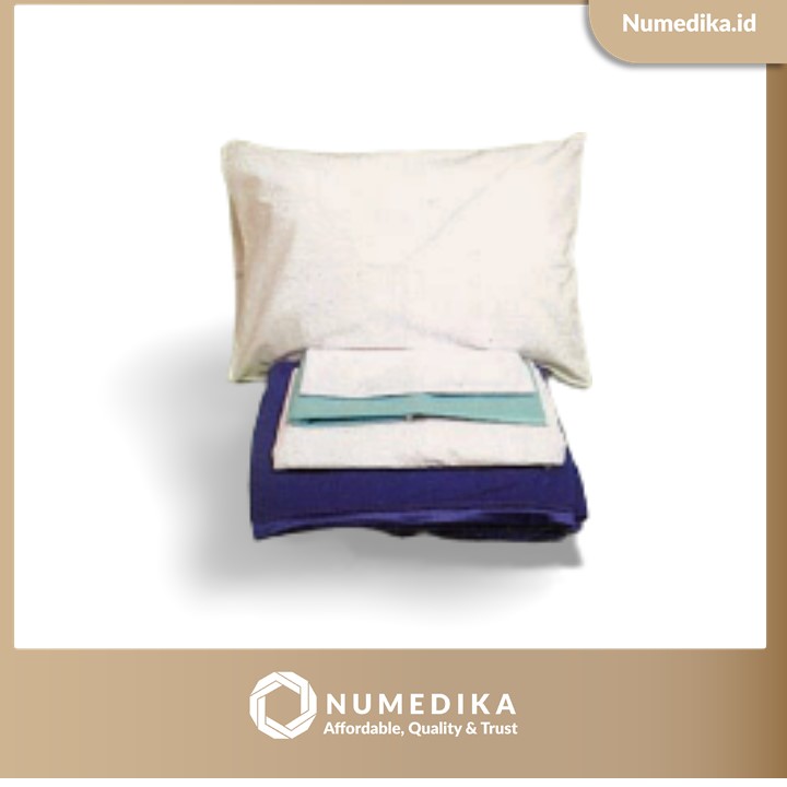 Paket Premium White Linen Sprei Steik Perlak Sarung Bantal Selimut